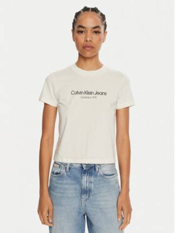 Calvin Klein Jeans Футболка J20J224914 Écru Regular Fit Calvin Klein Jeans Футболка J20J224914 Écru Regular Fit