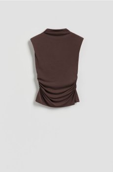 Reserved - Топ з модалу - коричневий - 286HT-88X