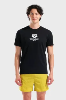 Мужская черная футболка GRAPHIC Черный XXL Arena 010999-500