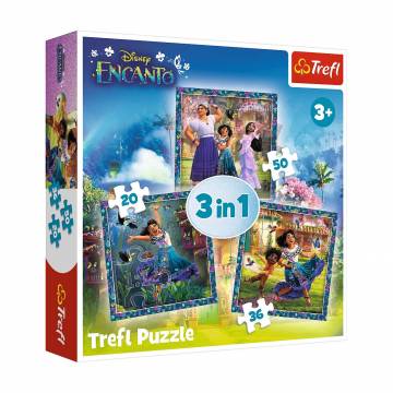 Пазлы 3 в 1 Trefl Disney Encanto The Characters of the Magical Encanto, 20*19.5 см, от 3 лет, 106 элементов (34866) Пазлы 3 в 1 Trefl Disney Encanto The Characters of the Magical Encanto, 20*19.5 см, от 3 лет, 106 элементов (34866)