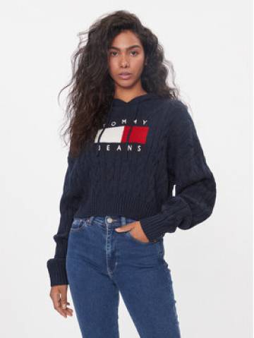 Tommy Jeans Светр Center Flag DW0DW16528 Cиній Regular Fit Tommy Jeans Светр Center Flag DW0DW16528 Cиній Regular Fit