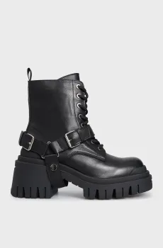 Женские черные кожаные ботинки Cattleya Черный 39 PRPY PRFDS2323W