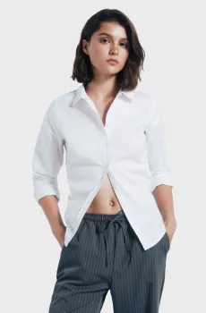 Женская белая рубашка Oxford Белый 34 SPRINGFIELD 6792368