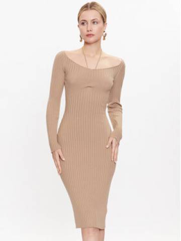 Guess Трикотажна сукня W3RK35 Z30L1 Бежевий Slim Fit Guess Трикотажна сукня W3RK35 Z30L1 Бежевий Slim Fit