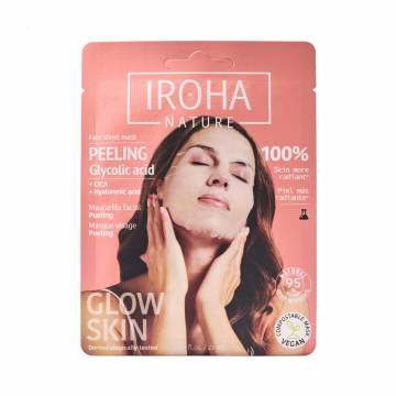 Тканевая маска для лица Iroha Nature Glow Peeling Face Sheet Mask, 23 мл Тканевая маска для лица Iroha Nature Glow Peeling Face Sheet Mask, 23 мл