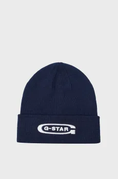 Мужская темно-синяя шапка Originals Aw Long Beanie Синий ONESIZE G-Star RAW D24722,C754