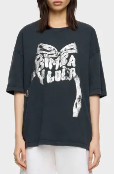 Женская черная футболка Черный M Bimba Y Lola 252BR7430.10035