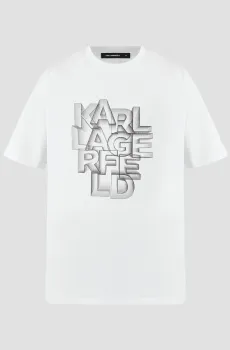 Мужская белая футболка Белый S Karl Lagerfeld 551230.755186;19