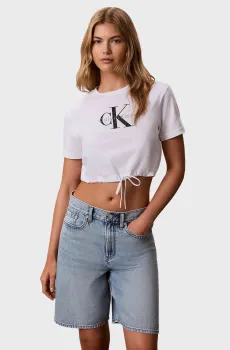 Женская белая футболка SS MONOLOGO Белый S Calvin Klein Jeans LV047G288G