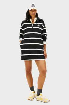 Женское черное платье в полоску SCRIPT Черный S Tommy Hilfiger WW0WW48432