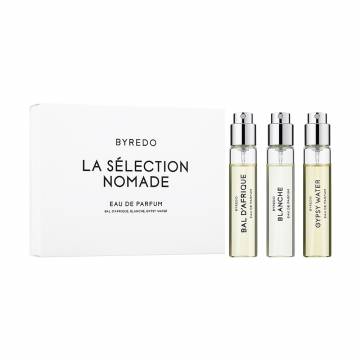 Парфюмированный набор унисекс Byredo La Selection Nomade Mini Set (Bal dAfrique, 12 мл + Blanche, 12 мл + Gypsy Water, 12 мл) Парфюмированный набор унисекс Byredo La Selection Nomade Mini Set (Bal dAfrique, 12 мл + Blanche, 12 мл + Gypsy Water, 12 мл)