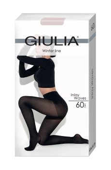 Уценка! Колготки женские Giulia Inlay Waves с шортиками, 60 DEN, Simply Taupe, размер 3