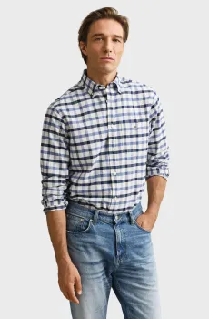 Мужская рубашка в клетку OXFORD CHECK Разноцветный L Gant 3261006