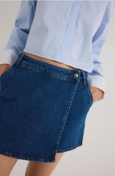 Reserved - Джинсова спідниця-шорти - темно-синій - 935AX-59J