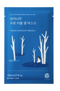 Увлажняющая гелевая маска для лица Round Lab Birch Juice Moisturizing Double Gel Mask с березовым соком, 23 мл