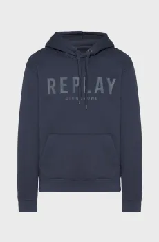 Мужское темно-синее худи Синий L Replay M6717 .000.M23962B
