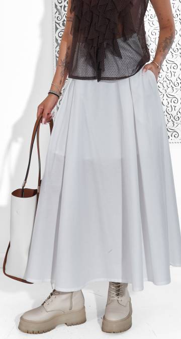 Спідниці Lemanta Біла бавовняна спідниця 46 (7081)