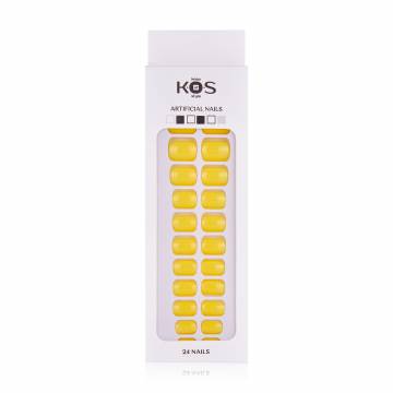 Набор искусственных ногтей K.O.S Keep Of Style мягкий квадрат, желтый Набор искусственных ногтей K.O.S Keep Of Style мягкий квадрат, желтый