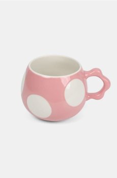 Керамічне горня з ручкою - пастельний рожевий