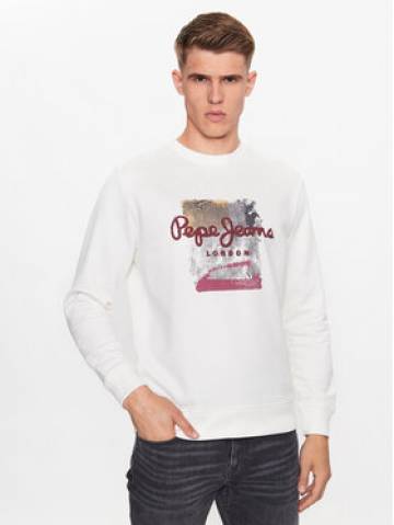 Pepe Jeans Світшот Melbourne Sweat PM582483 Білий Regular Fit Pepe Jeans Світшот Melbourne Sweat PM582483 Білий Regular Fit