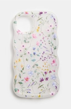 Чохол для iPhone 11/XR з хвилястими краями та квітковим мотивом - різнобарвний