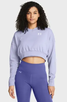Женский сиреневый свитшот UA Rival Terry OS Crop Crw Сиреневый XL Under Armour 1382738-539
