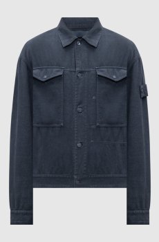 Синяя куртка с леном