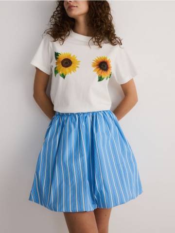 Reserved - Спідниця-балон в смужку - різнобарвний - 235FS-MLC