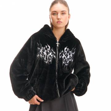 Cropp - Куртка зі штучним хутром - чорний Cropp - Куртка зі штучним хутром - чорний