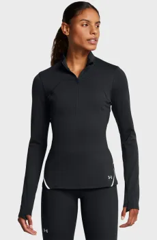 Женская черная спортивная кофта Vanish CW 1/2 Zip Черный L Under Armour 1386417-001