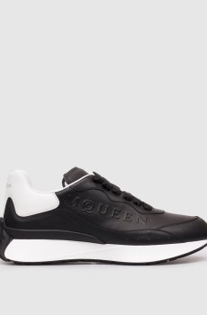 Черные кожаные кроссовки Sprint Runner
