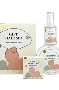 Набор для волос MODAY Gift Hair Set Mandarin Woods (твердый шампунь, 40 г + маска-кондиционер, 100 мл +, 30 мл)