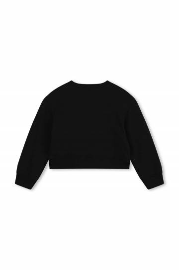 Детская хлопковая кофта Marc Jacobs цвет чёрный с принтом W60263