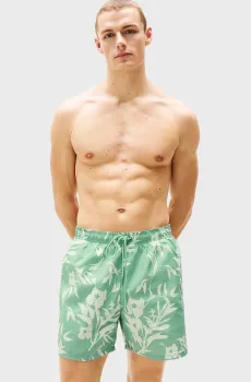 Мужские мятные плавательные шорты с узором Ментоловый XL Tommy Hilfiger UM0UM03266