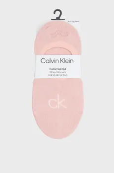 Женские пудровые следы (2 пары) FOOTIE HIGH CUT Розовый 35-38 Calvin Klein 701228801