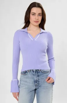 Женский фиолетовый пуловер Фиолетовый L HUGO 50554077;520
