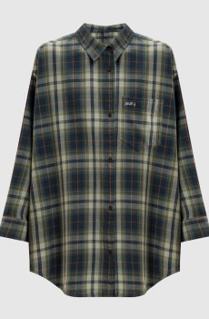 Зеленая рубашка в клетку