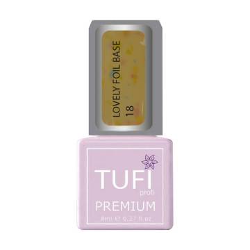 База для гель-лака Tufi Profi Premium Lovely Foil Base с фольгой, 18 Одуванчик, 8 мл База для гель-лака Tufi Profi Premium Lovely Foil Base с фольгой, 18 Одуванчик, 8 мл