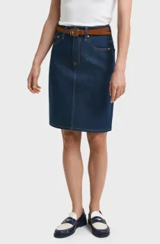 Женская темно-синяя джинсовая юбка DENIM Синий 36 Gant 4400192