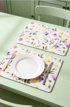 Набір квіткових підставок під тарілки 2 шт. - різнобарвний