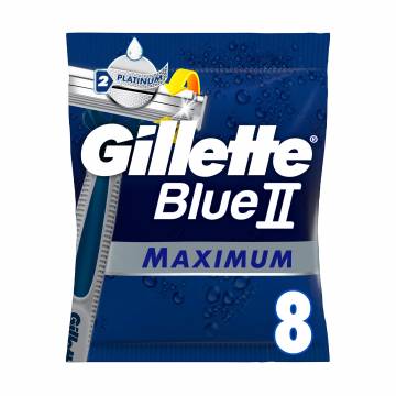 Одноразовые станки для бритья Gillette Blue II Maximum мужские, 8 шт Одноразовые станки для бритья Gillette Blue II Maximum мужские, 8 шт