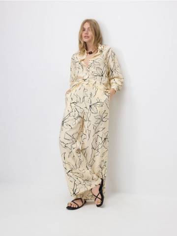 Reserved - Штани з візерунком з віскози - різнобарвний - YH546-MLC