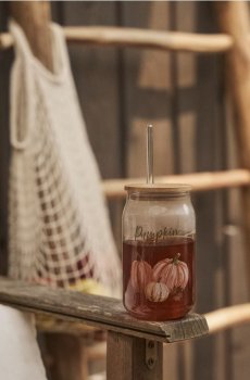 Склянка з кришкою та соломинкою - різнобарвний