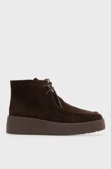 Женские коричневые замшевые дезерты FLATF LACE UP Коричневый 38 Calvin Klein HW0HW03273