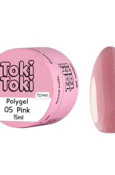 Полигель для моделирования ногтей Toki Toki Polygel 05 Pink, 15 мл