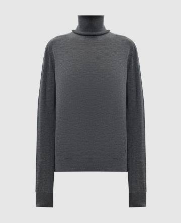 Серый гольф из кашемира с монограммой DG