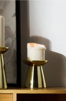 Декоративний керамічний свічник - золотий