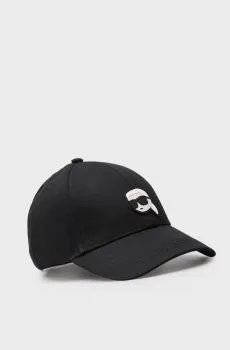 Женская черная кепка k ikonik 2.0 cap Черный ONESIZE Karl Lagerfeld 240W3430
