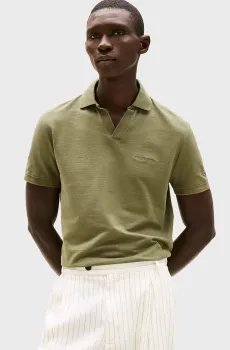 Мужское оливковое поло TERRY REG Оливковый M Tommy Hilfiger MW0MW38483