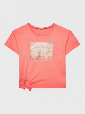 United Colors Of Benetton Футболка 3096C10B4 Кораловий Regular Fit United Colors Of Benetton Футболка 3096C10B4 Кораловий Regular Fit